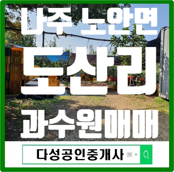 [광주 인근, 노안면 과수원 매매] 나주시 노안면 도산리 토지(과수원) 매매